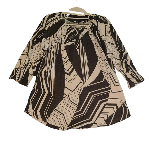 Thomas & Olivia Womens Blouse Multi-Color Size PM Viscose Blend 3/4 Sleeve - Picture 1 of 14
